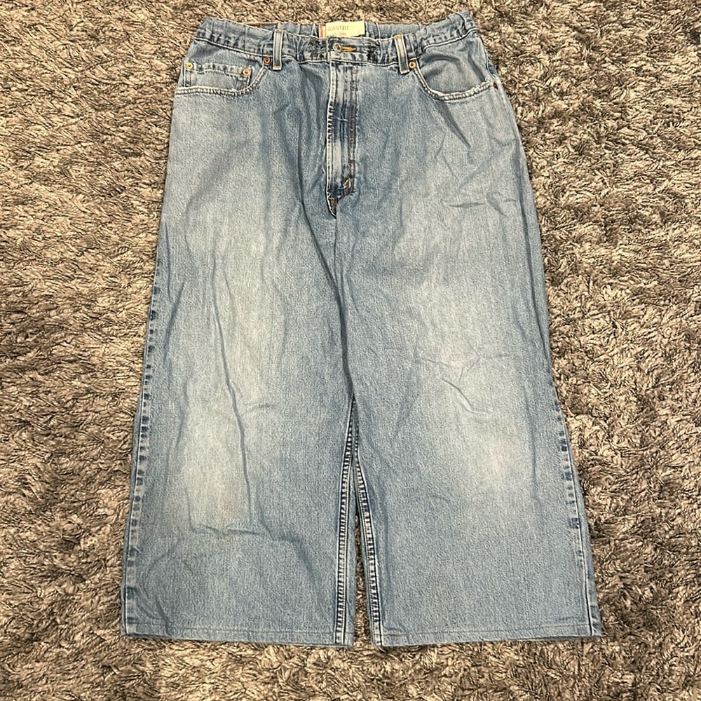 levi’s giant fit whitewash jeans